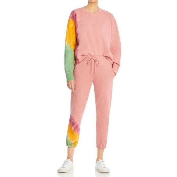 Velvet by Graham & Spencer Cotton Tie Dye Sweatsuit Set - NWT - Picture 1 of 6